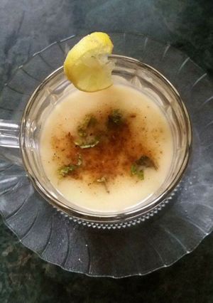 A picture of Sattu ka namkeen sharbat (roasted gram flour).