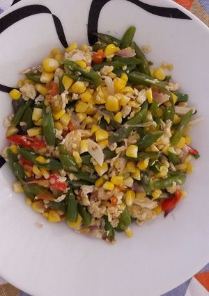 Foto resep Tumis buncis jagung telur