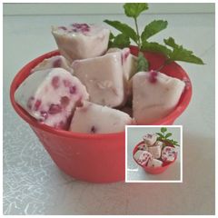 A picture of Frozen pomegranate bites.