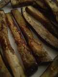 Bastones de Berenjena asados... con salsa de miel...😝😜😛