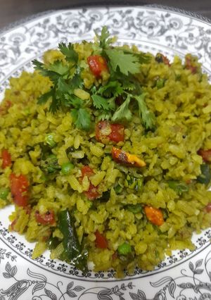 A picture of Vegetable Chutney Poha❤️.