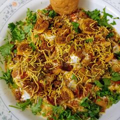 A picture of Dahi Bhalla Papdi Chat With Kachori toppings (No Cook Recipe).