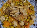 طاجين الزيتون بالجزر و الديك الرومي😍😋