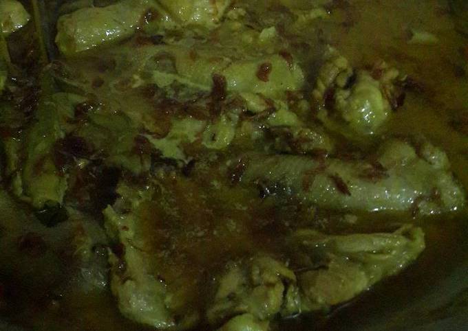 Opor ayam "malas" pedas