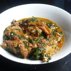 A picture of Ogbono with okro soup.