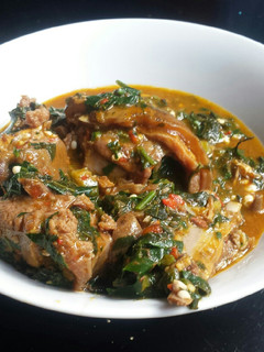 A picture of Ogbono with okro soup.