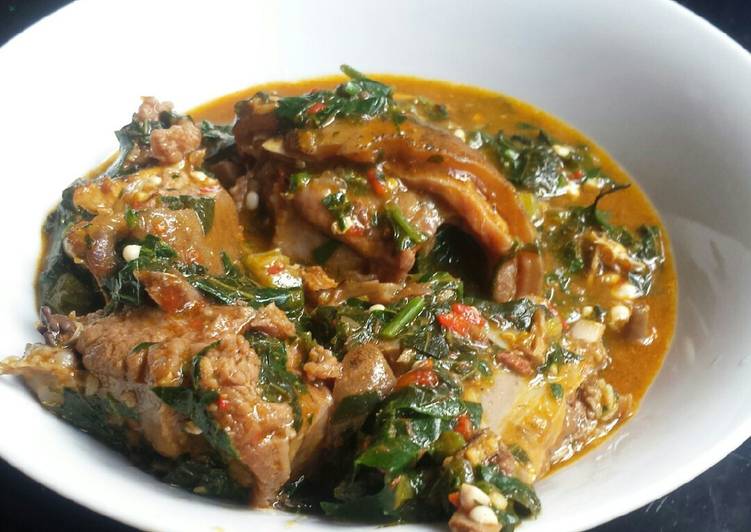 Ogbono with okro soup