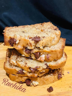 A picture of Banana Walnut Bread.