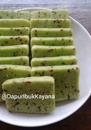 Foto resep 186 Bolu Kukus Hijau Santan Tanpa Mixer Takaran Sendok