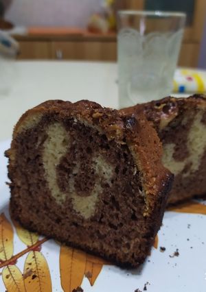 Una foto de Budín marmolado súper fácil
