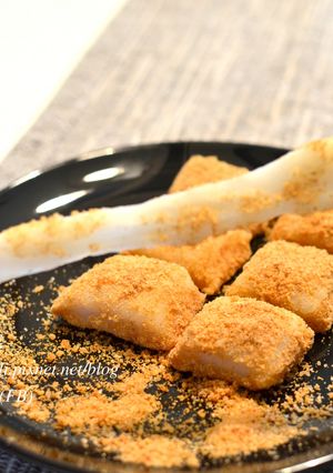 10分鐘內輕鬆完成的打糕，인절미 的食譜成品照片