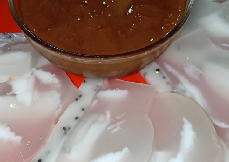 Bagaimana Membuat Pudding Kelapa Muda dengan Brown Sugar vla, Lezat