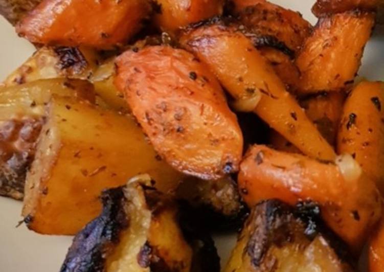 Easiest Way to Make Perfect One tray roasted potatoes, carrots and onions