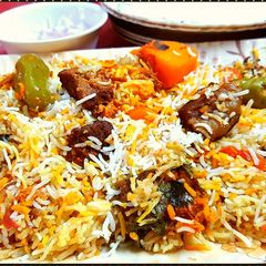 A picture of Beef Biryani.