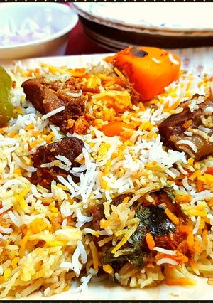 A picture of Beef Biryani.