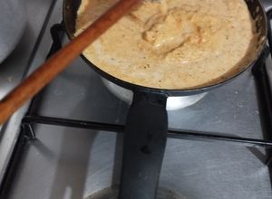 Una foto de Salsa con queso cheddar para pastas