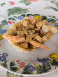 Una foto de Choco con gambas