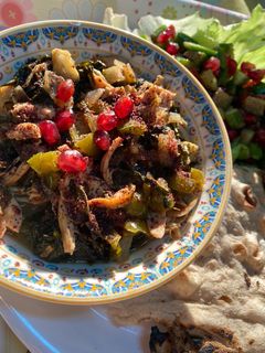 صورة لوصفة ملوخية دجاج