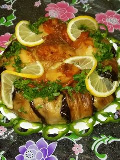 صورة لوصفة مقلوبة باذنجان