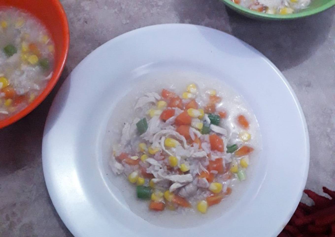 Bubur ayam korea,pakai ketan