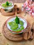 Bubur ganefo (bubur singkong pandan)