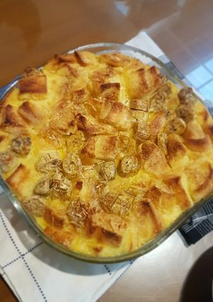 Foto resep Banana bread butter pudding