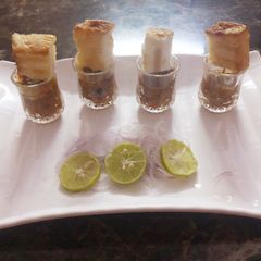 A picture of Pav bhaji shots.