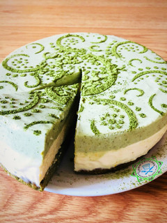 Hình của món Bánh mousse trà xanh.
