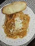 Spaguettis a la amatriciana (mi versión)