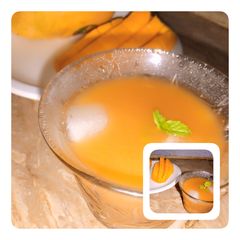 A picture of Mango Iced Tea Recipe | Summer refreshing drink.