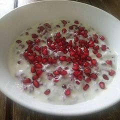 A picture of Anar (Pomegranate) Raita for Weightloss.