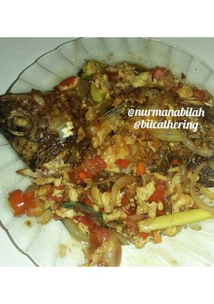 Foto resep Gurame telur saus tiram #resepmudahnabilah