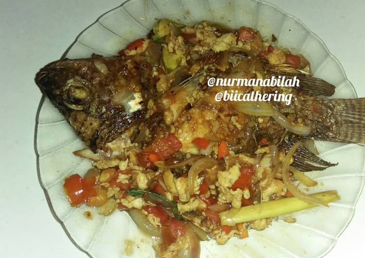 Resep Gurame telur saus tiram #resepmudahnabilah, Lezat Sekali