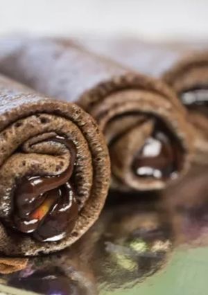 A picture of Chocolate crepes.