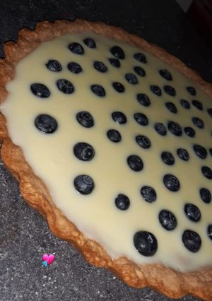 Una foto de Tarta de chocolate y arándanos