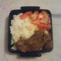 A picture of Fried chunky meat.