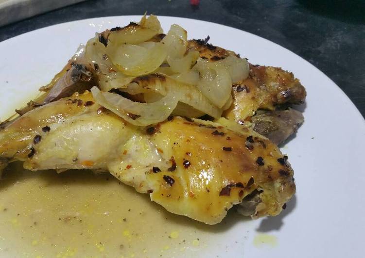 Recipe of Super Quick Homemade Hot lemony roasted chicken thighs