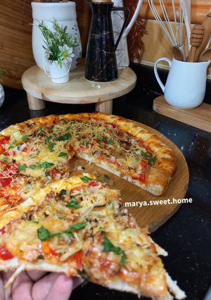 صورة لوصفة بيتزا 🍕🍕