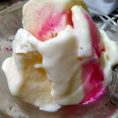 A picture of Homemade vanilla ice cream.