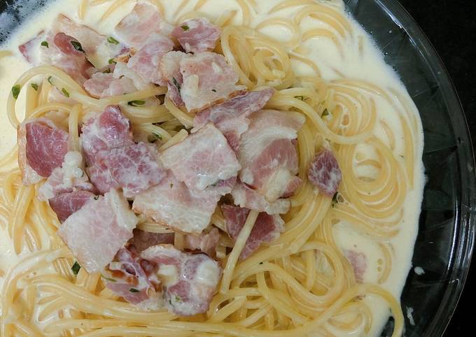 3. Cách chế biến Mì Ý Sốt Kem Bacon