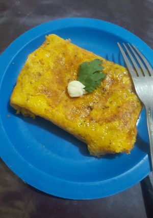 Una foto de Omelette de jamón con queso 🧀