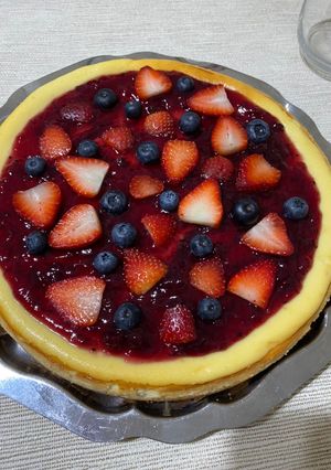 Una foto de NY cheesecake🍓🫐
