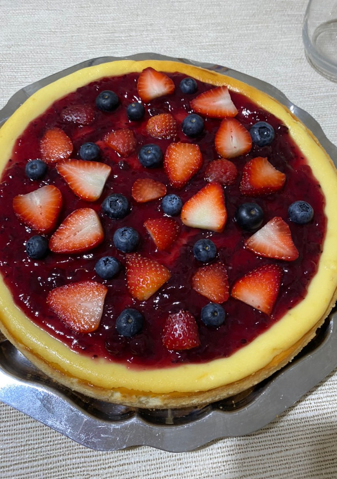 Una foto de NY cheesecake🍓🫐