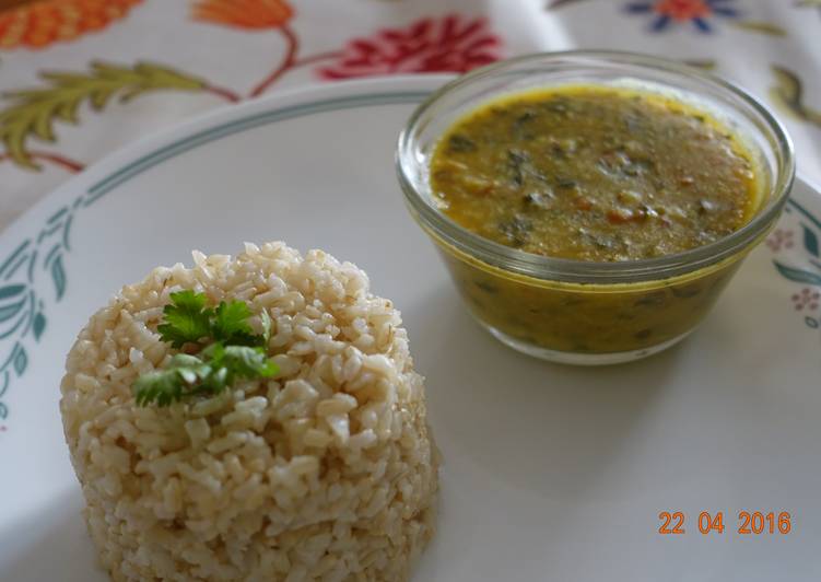 Easiest Way to Prepare Homemade Dal Methi with brown rice