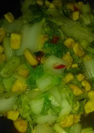 Foto resep Tumis sawi putih & tahu