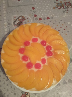 Una foto de Pastel de yogur y fruta