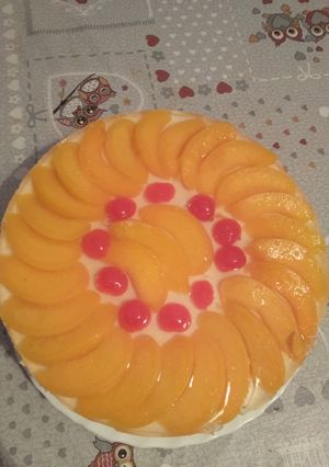 Una foto de Pastel de yogur y fruta
