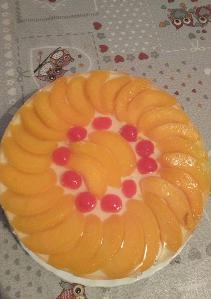Una foto de Pastel de yogur y fruta