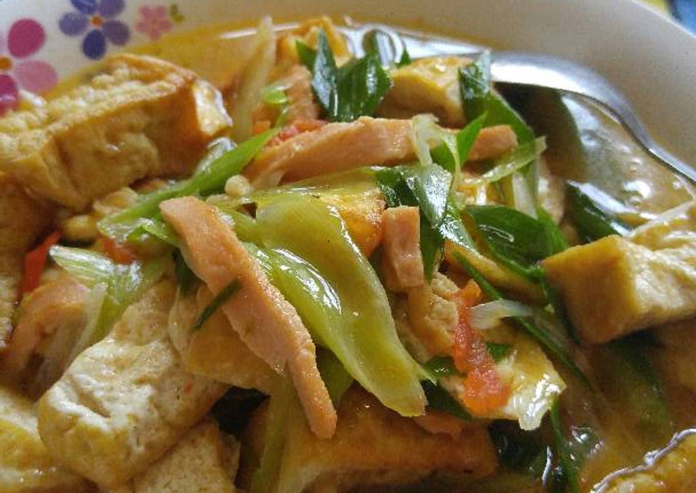 Tahu Tumis Daun Prei