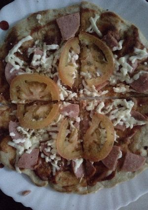 Una foto de Pizza en sartén 🍕🍕🍕